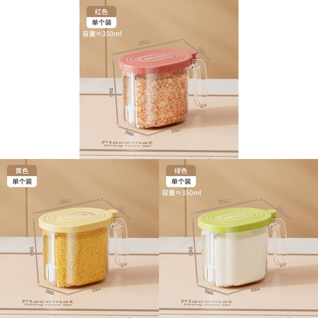Plastic Spice Jar With Sealing Lid For Kitchen Storage And Condiment Organization