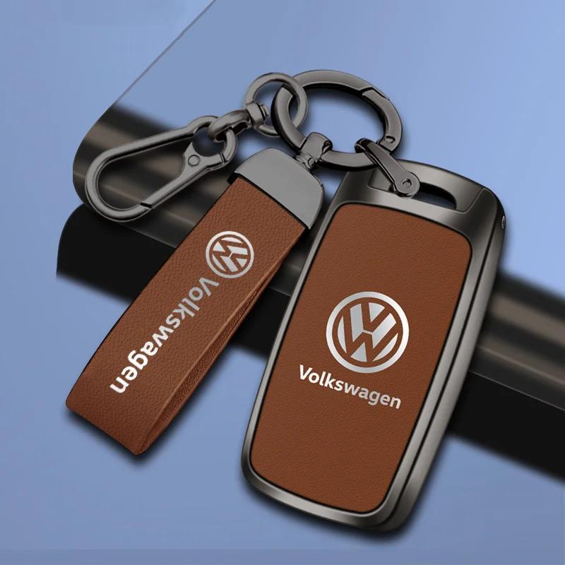 Pour étui de clé de voiture VW Coque pour VW Volkswagen Polo Tiguan Passat Golf Jetta Lavida Skoda Octavia Protection Porte-clés Accessoire