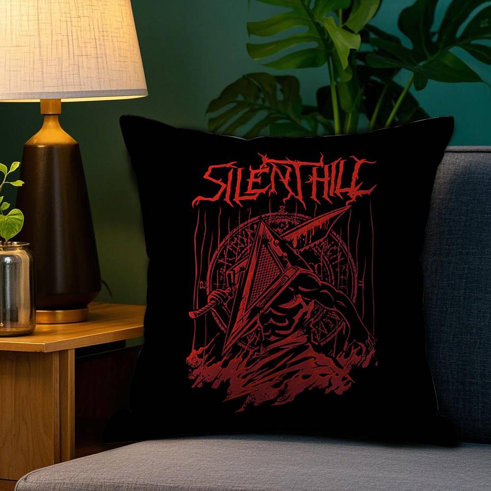 S-Silent H-Hill Anime Pillow Case Sofa Living Room Bedroom Double-sided Printing Square Cushion Nap Time Cushion Cover