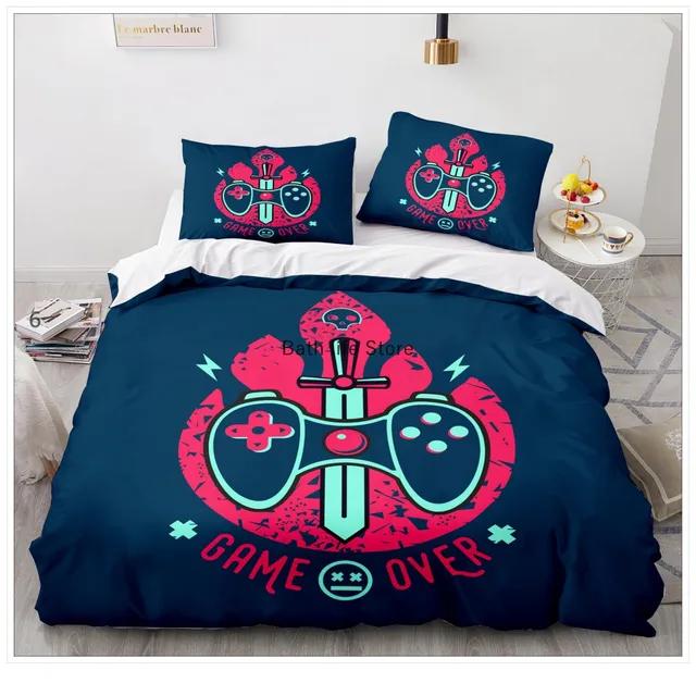 Fashion Game Controller Bedding Set Queen Size Duvet Cover Set Creative Black Comforter Bed Cover Set 2/3pcs Home Textile 3D