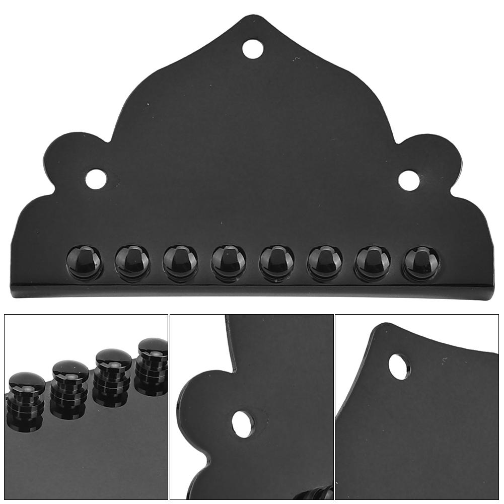 Mandolin Tailpiece Black 8String Screws Triangular Parts Musical Instrument Accessories