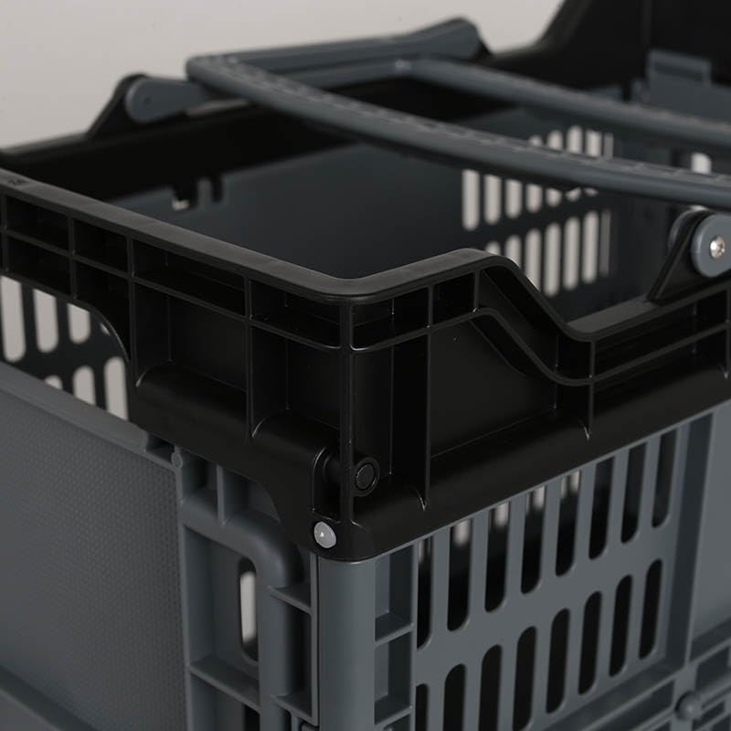 Dulton Folding Shopping Basket 30L Gray CAR Solid Color Foldable Basket Easy To Carry Lightweight Height 31cm Width 48cm Depth 28cm "FOR LIFE"