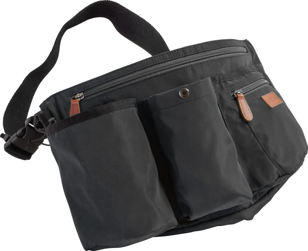 Walking Large Walking Manners Plastic Waist Waist Black [RafiCaro] Bag, Lightweight, Multifunctional, Capacity, Dog, Cat, Apron, Pouch, Etiquette,