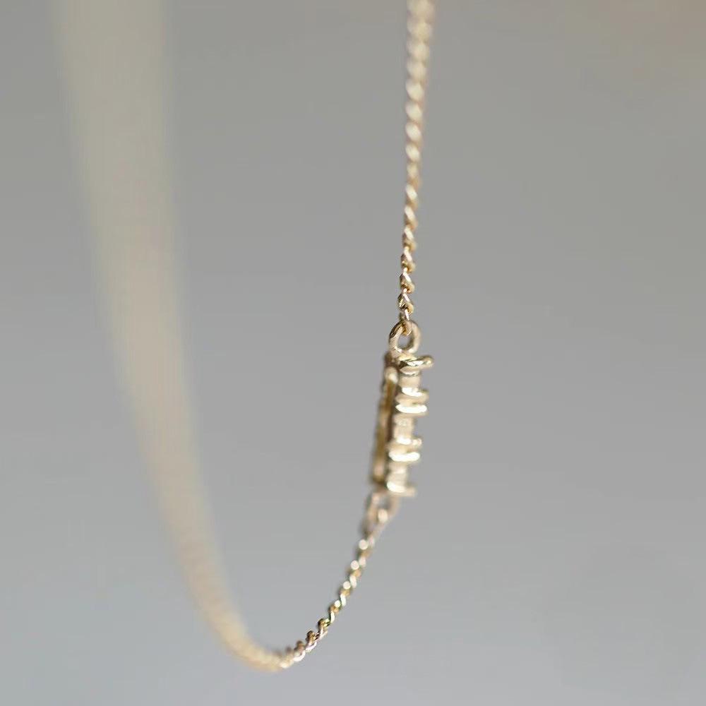925 Sterling Silver Bracelet with 18K Gold Plating & Three Diamond Zirconia Inlays - Versatile Minimalist Design