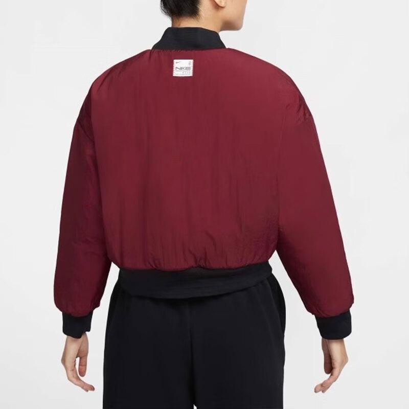 Nike Year Of The Snake Limited Edition CNY Windproof Casual Thick Warm Reversible Jacket Women Jackets Black Red HV8469010