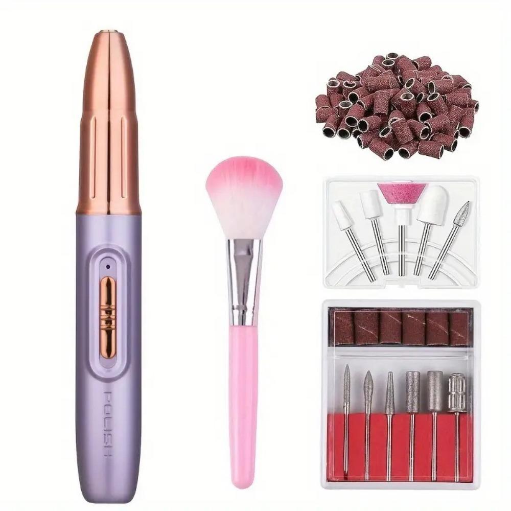 Low Noise Electric Nail Drill Machine Rechargeable Wireless Nail Dryer Nail Sanding File  Home Use