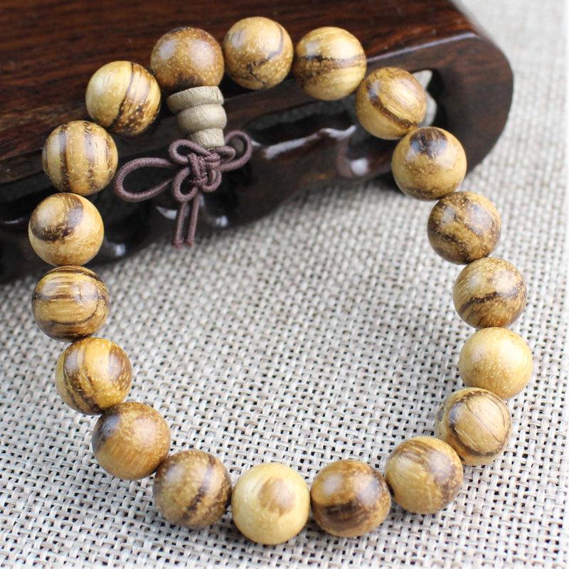 Vietnam Agarwood Bracelet: White Sand Prayer Beads - Unisex Jewelry with Natural Texture, Perfect for Couples