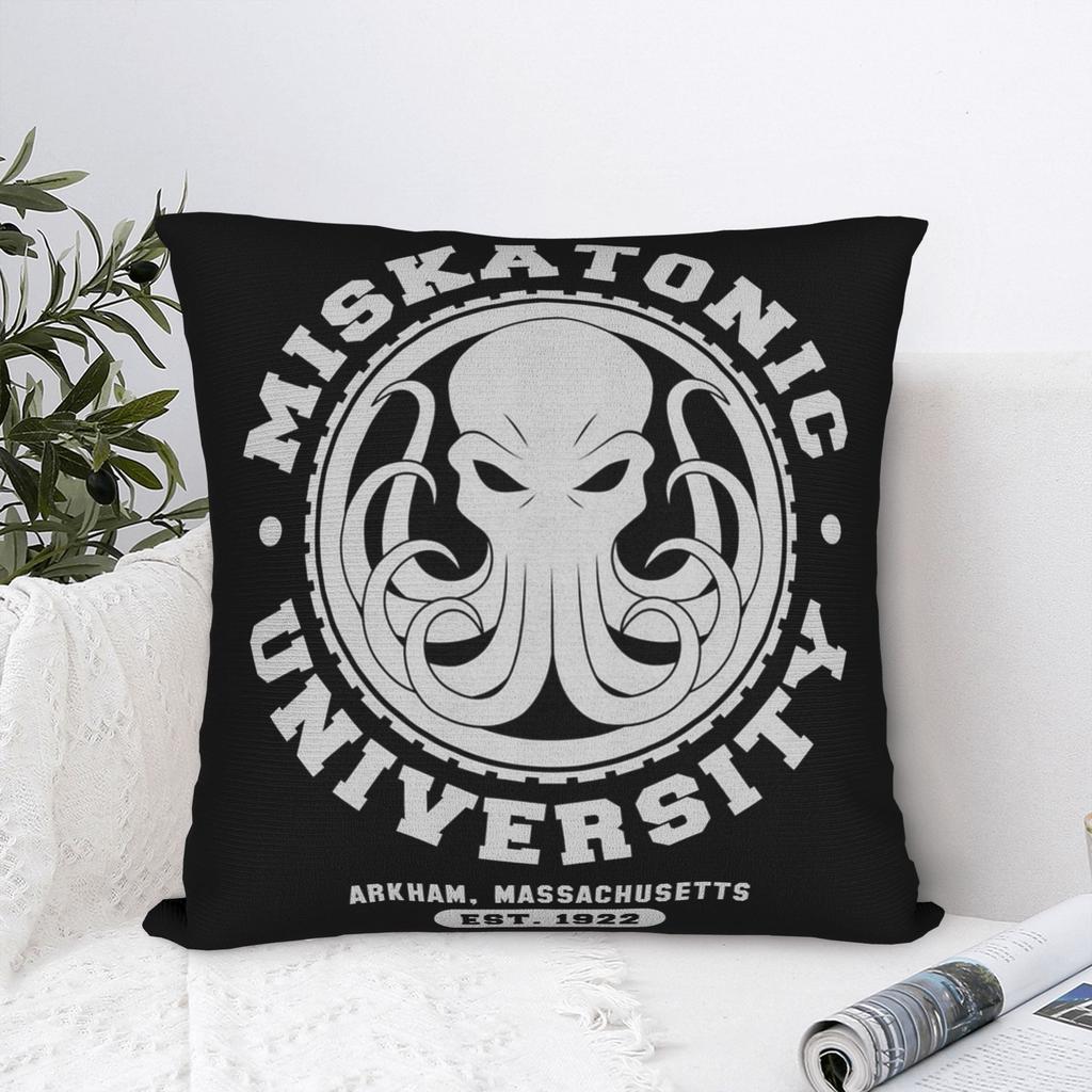 Miskatonic University Cthulhu Pillowcase Soft Polyester Cushion Cover Gift Lovecraft Book Throw Pillow Case Cover Home Square