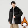 Corduroy cotton clothes men's new winter contrasting color splicing cotton-padded clothes jacket thickened to keep warm and loose