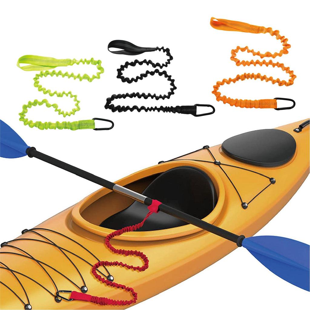 Fishing Pole Holder Elastic Kayak Paddle Leash Oars Boating Colid Secure Rod Rope Bungee
