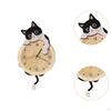 Clock Decorative Cute Non Ticking Swinging Tail Silent for Bedroom Office Living Room Indoor