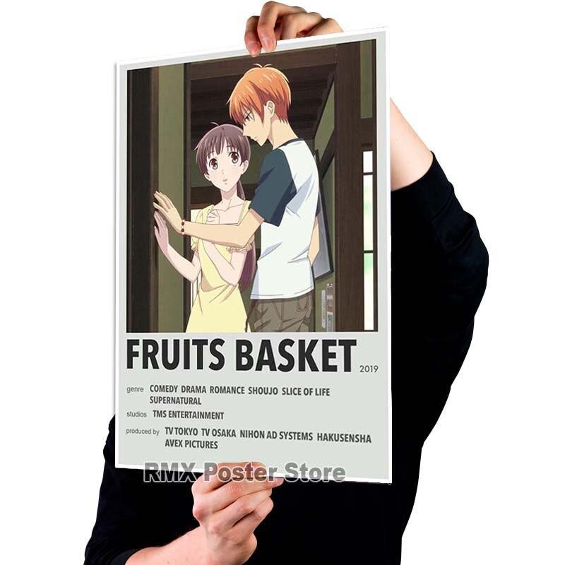 Imprimare HD Anime Coș cu fructe Postere hârtie acoperită albă Poster de pictură Wall Art Decor Living Room Home Bar Decor Imagini