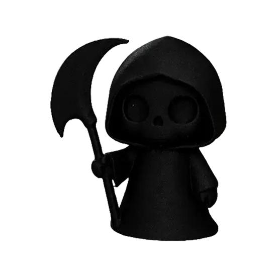 Personalized Desk Accessory 3D Printed Ghost Figurine, Cute Desktop Ornament, Mini Office Decoration Halloween Reaper Statue for Study Room