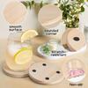 4 Pcs 4" Unfinished Wood Slice Blank Bulk Set with Foot Pad for Drinks Craft Laser Engraving Firewood Dyeing Painting Decoupage