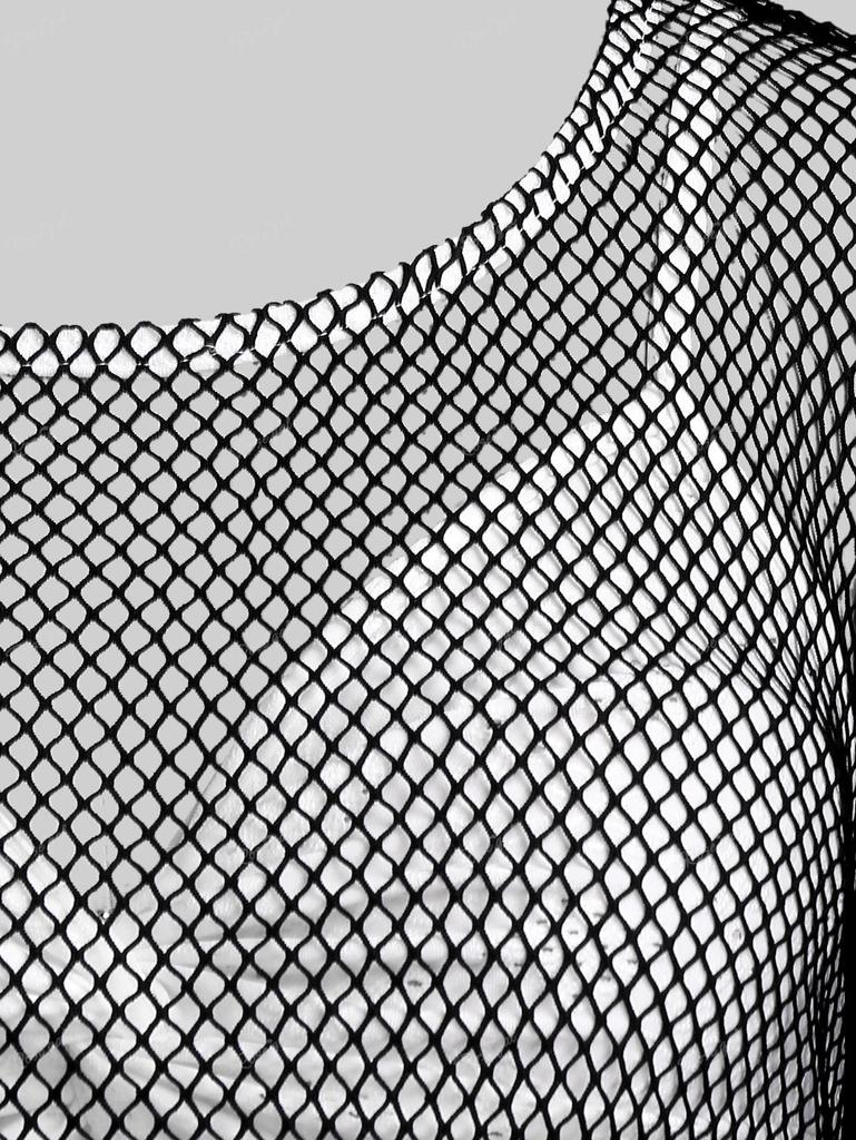 Síťové tričko s vlnitými rukávy Rosegal Plus size a Twist Broderie Anglaise Kapesník Top Set