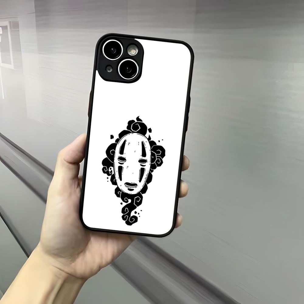 Cartoon H-Hayao M-Miyazaki Phone Case For Iphone 17 16 15 14 13 12 Pro Max Xr Air Plus Skin Feel Black Hard Shell Cover