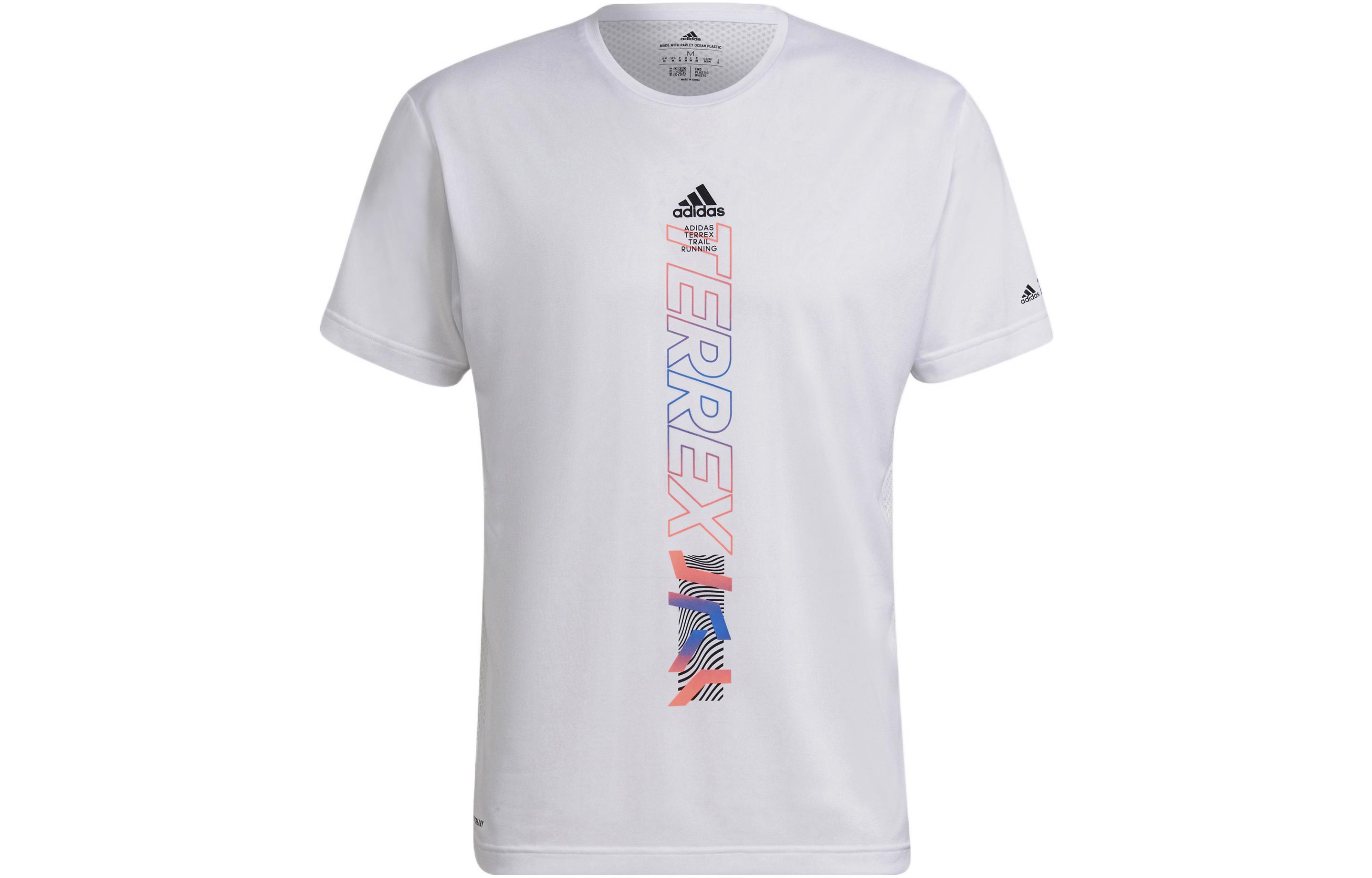 

Adidas T Shirts Men s White Crew Neck Moderate Straight Fit HA7557 XXL