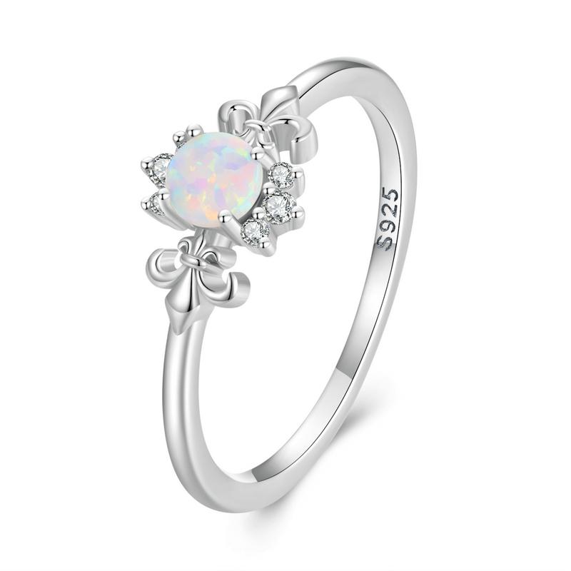 BAMOER 925 Sterling Silver Band Victorian Style Halo Engagement Rings for Women Luxury Wedding Jewelry