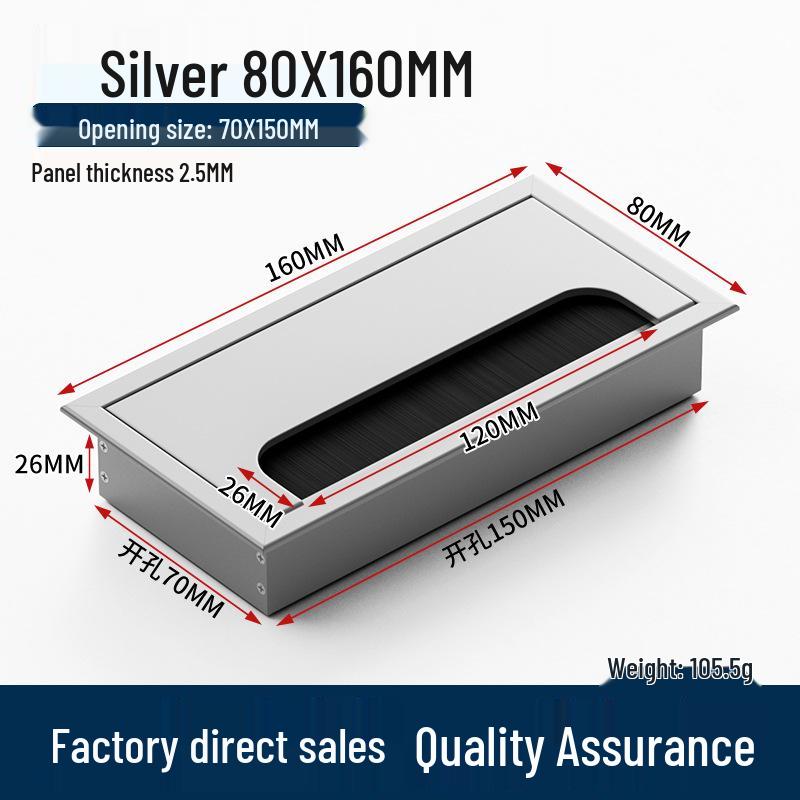 Aluminiumlegerad Kabelhanteringsbox för TV-möbel och Skrivbord