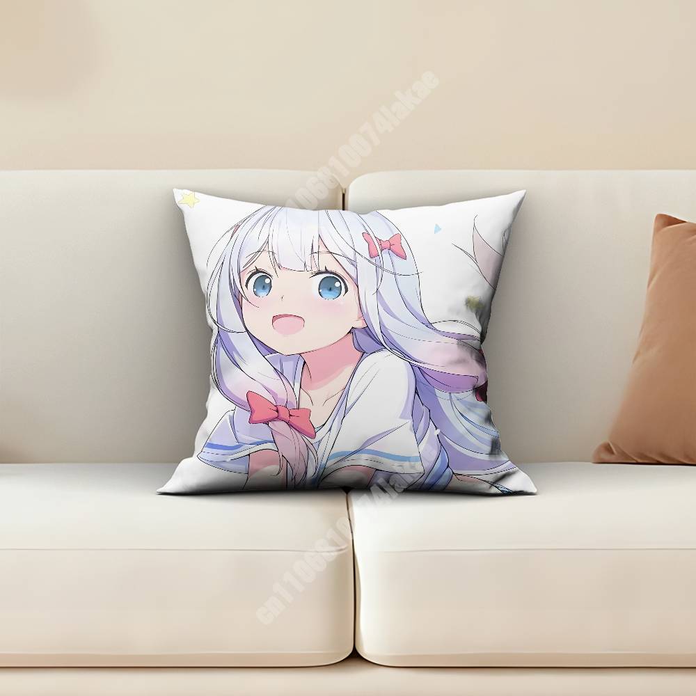 EEromanga SSensei Izumi Sagiri Pillow Cover Sofa Couch Cushion Case Creative Workspace Accent Home Decor