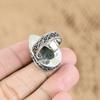 Birthday Gift For Her Natural Larimar Promise Vintage Ring Size 7.75 925 Silver