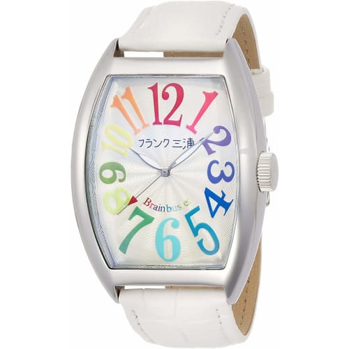 

Frank Miura FRANKMIURA Men s Magnum Watch, No. 6, with Leather Strap, Colorful White, FM06K-CRW