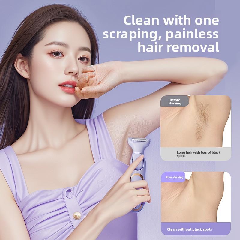 New Hair Remover, Women's Five-head Shaver, Private Parts Pubic Hair Trimmer, Electric Shaving Knife, Women's Hair Removal.