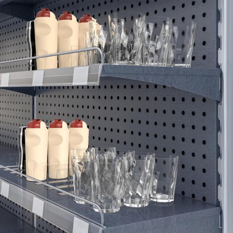6 Pieces Acrylic Shelf Separators Shelf Organizers Dividers Clear and L Shape Design For Storage Cabinet And Display