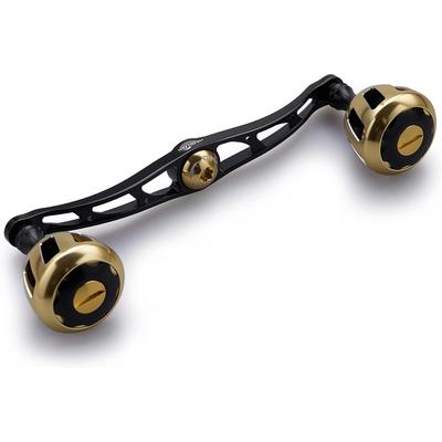 HEIGHTEN Reel Handle with 32mm Compatible with and Abu Garcia Baitcasting Wheel Series 130/120mm Knob, Shimano, Daiwa, Reels, (Black & Gold) (HT10004)