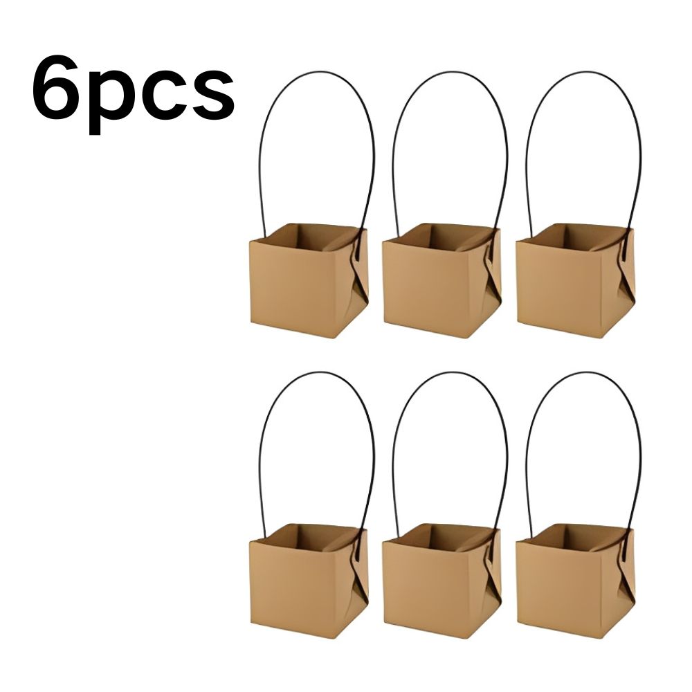 6/10 Stück Kraftpapier Sukkulenten Topfpflanzen Box Wasserdicht Blumenumtopf Pflege Geschenkkorb Heimdekoration YMY