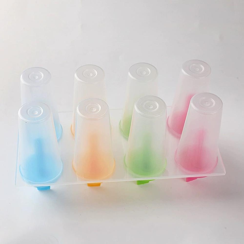 High-end 8 Cell Silicone Ice Cream Popsicle Mold With Handle Summer Tray Children's Mold Cream Mold Cream Ice Maker Ice Tool