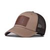 Curved Brim Mesh Trucker Hat DAD Leather Label Snapback Cap Casual Dad Hat  Summer Outdoor