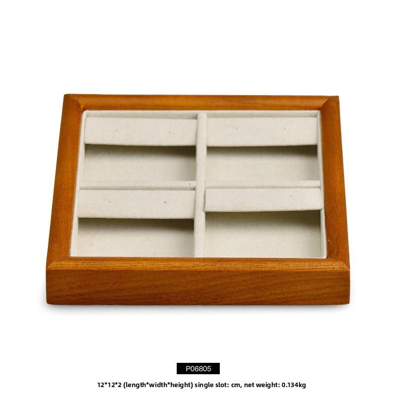 Small Solid Wood Jewelry Tray, Ring & Pendant Display Dish for Store Showcase