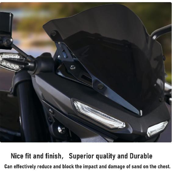Motorcycle Front Windshield Windscreen Compatible with Yamaha MT-03 MT-25 2020 2021 2022 2023 2024 Wind Screen Fairing Deflector Protector (Light