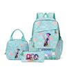 School Season Three-Piece Backpack Wind Academy Style High School Students Schoolbag Lightweight Backpack