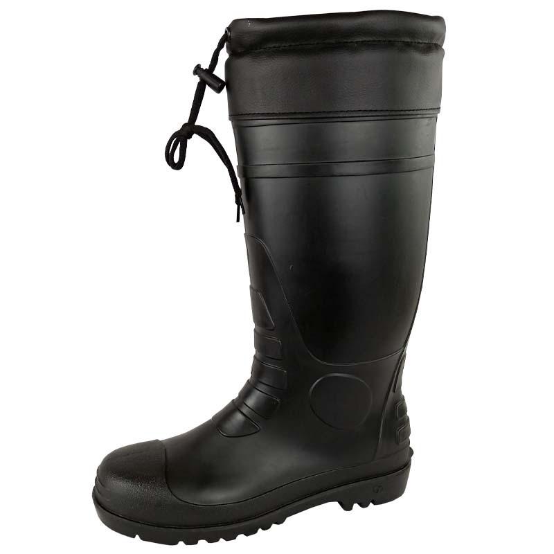 High-Top Cotton Winter Work Boots: Warm, Anti-Smash, Puncture-Resistant, Anti-Slip, Oil-Resistant, Steel Toe and Sole, Waterproof.