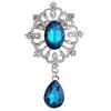 Women's Luxury Rhinestone Alloy Brooch Pin Large Waterdrop Pendent Party Jewelry