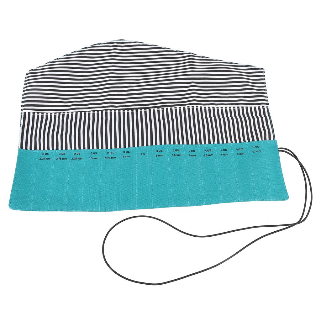 Crochet Hook Storage Bag Portable Oxford Cloth Knitting Needle with Size Markings