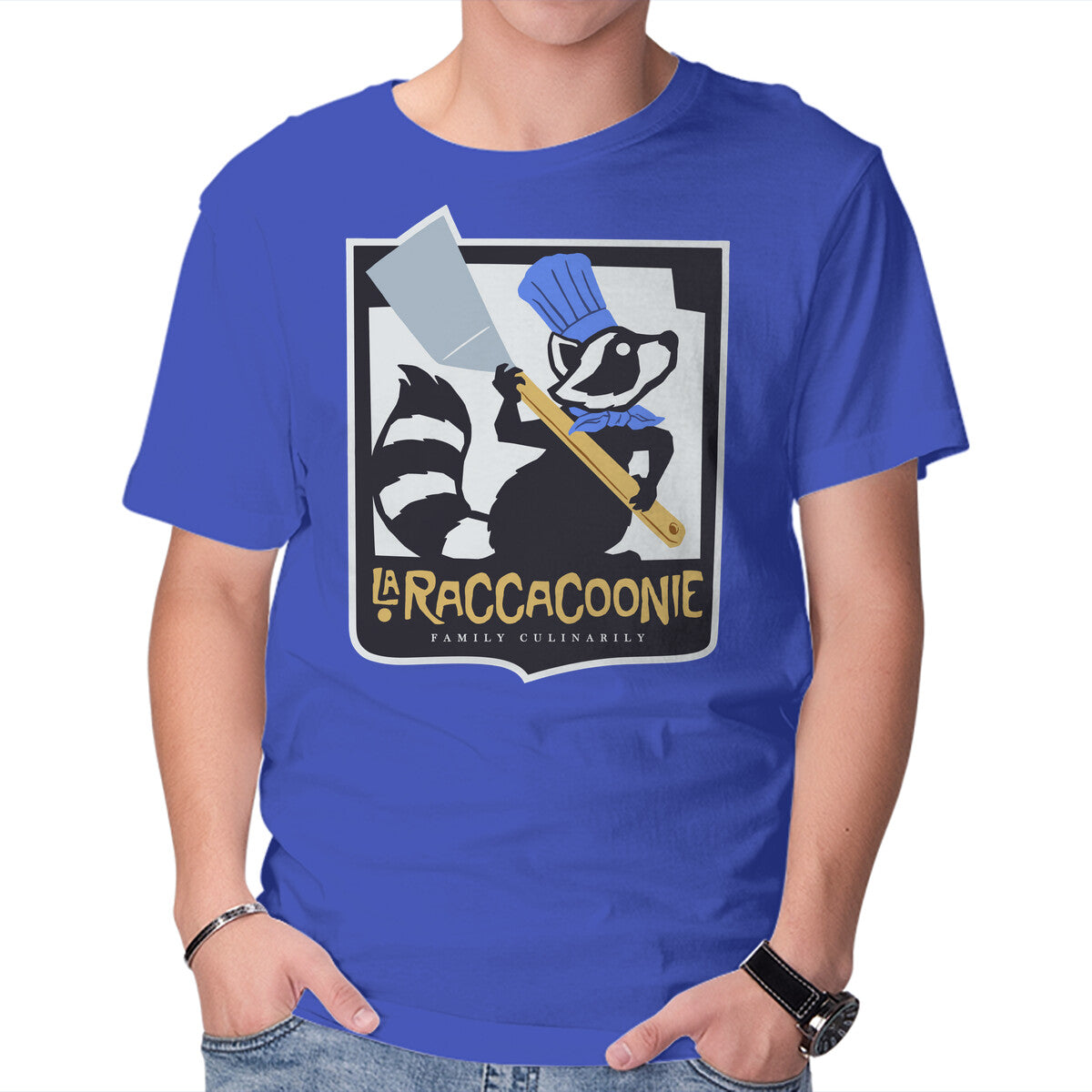 Unisex Crew Neck T-Shirt La Raccacoonie Graphic Short Sleeve Casual Tee XXXXL