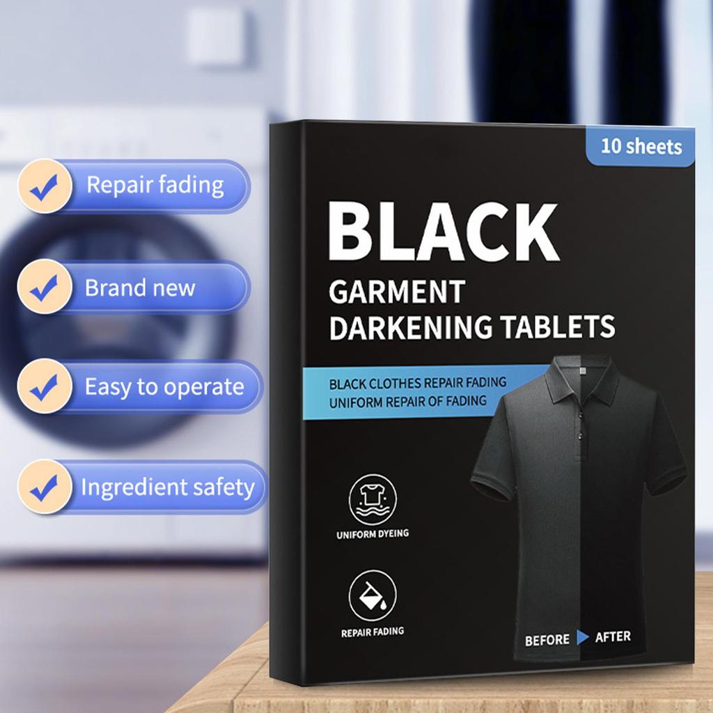 Black Clothing Color Restorer Sheet Black Trouser Clothes Laundry Tablet Restore Black Color Laundry Paper for Washing Machine