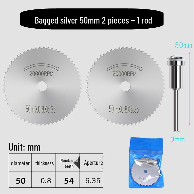 High-Speed Steel Circular Saw Blade Set for Wood, Plastic & Metal - Miniature Size for Hand Drills & Electric Grinders