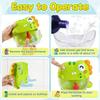 Baby Bath Toys Bubble Machine Dinosaur Crabs Music Kids Bath Toy Bathtub Automatic Bubble Maker Baby Bathroom Toy for Children