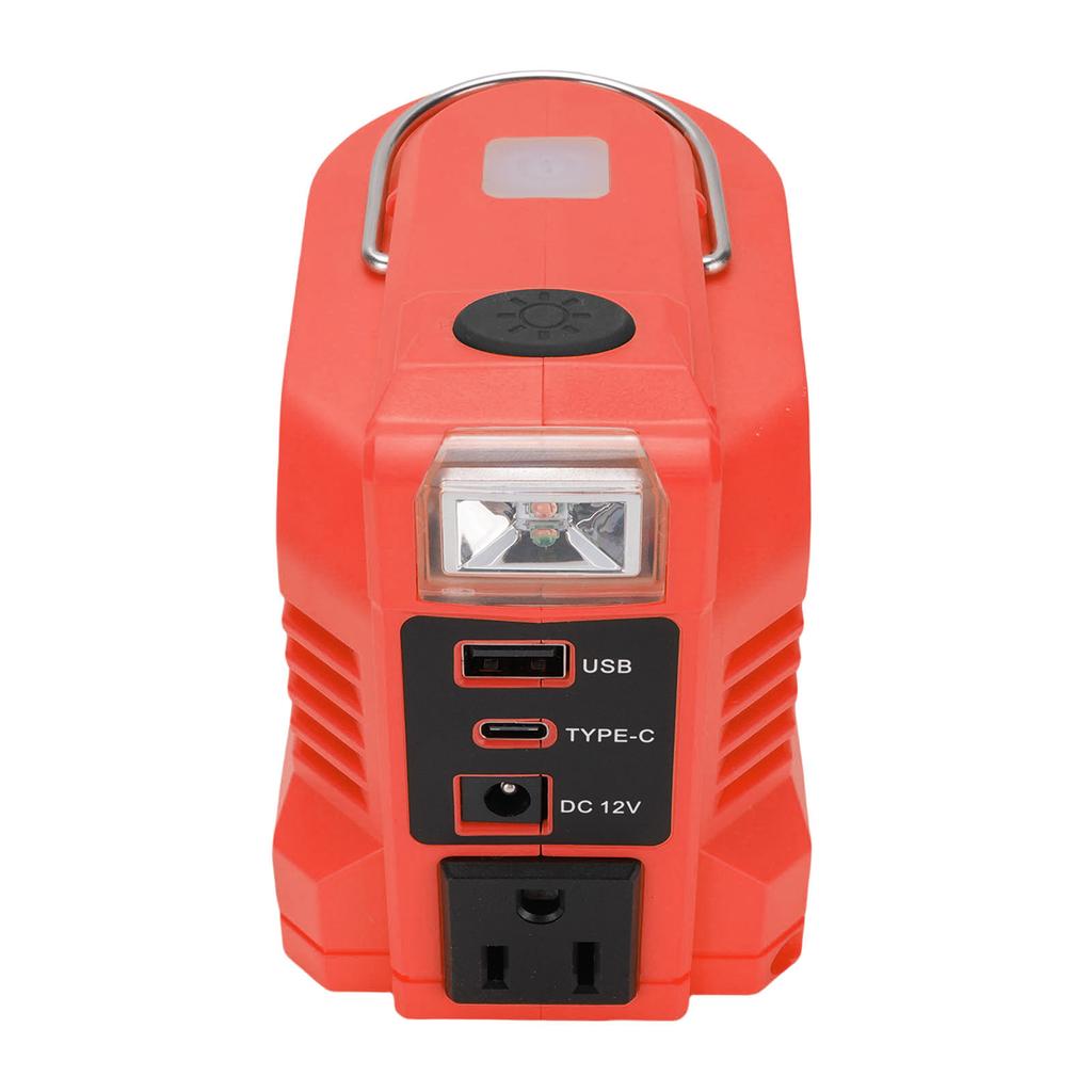 180W Battery Inverter with LED Light for 48 11 1828 48 11 1815 48 11 1840 18V Batteries for Camping