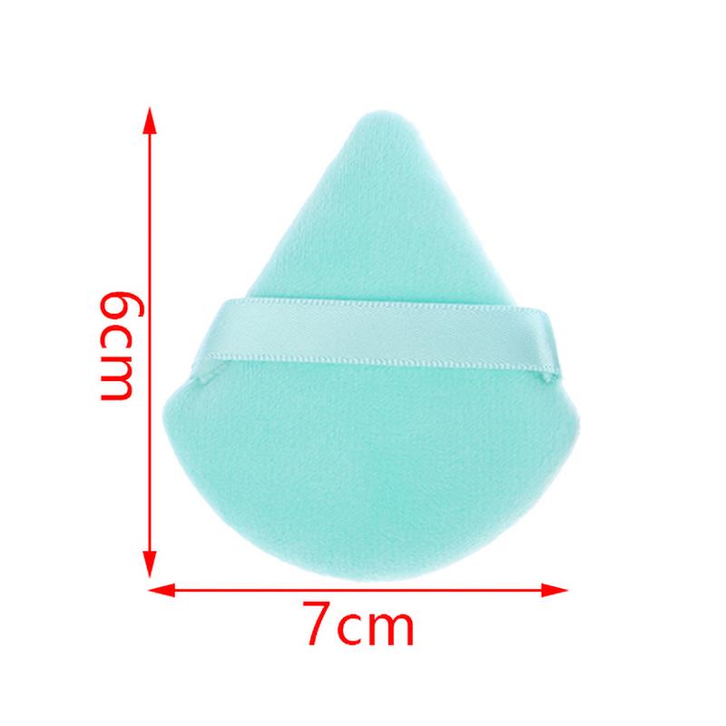 12Pcs Triangle Velvet Powder Puffs Mini Finger Puffs Washable Blend Cosmetic Accessories For Girls Women