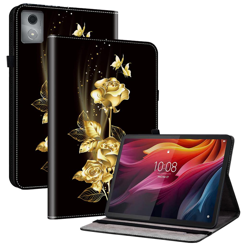 For Lenovo Tab K11 Plus Stand Case Pattern Print Card Slots PU Leather Tablet Cover
