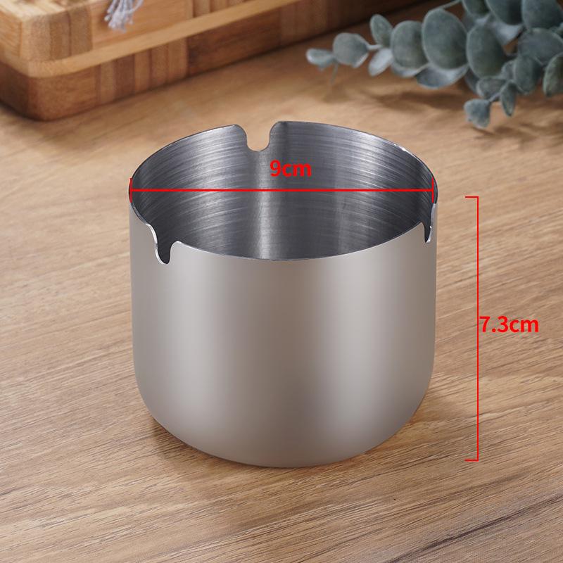Stainless Steel Windproof Ashtray: Large, Creative Design for Home, Restaurant, and Cafe