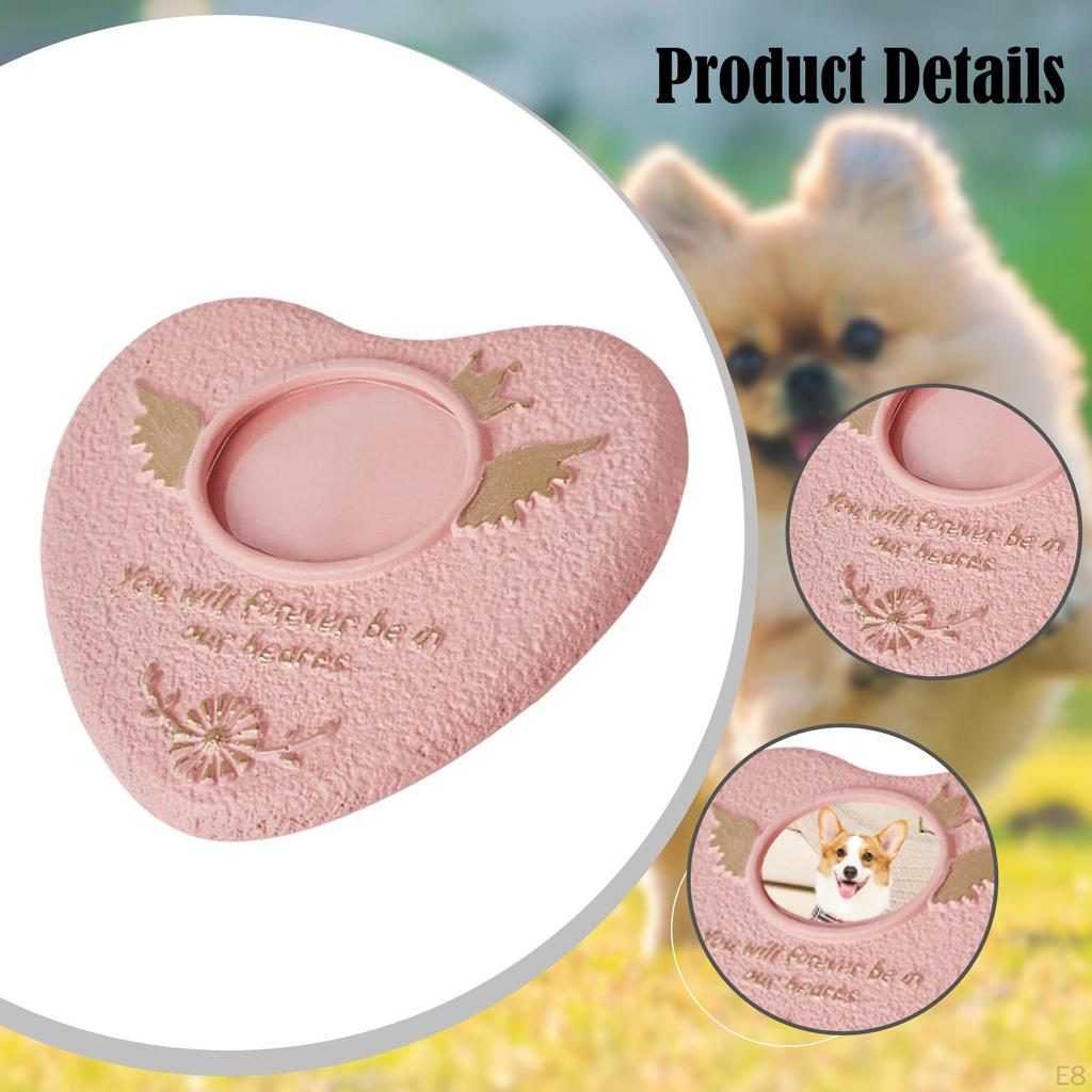 Cat Dog Memorial Stone Gravestone Cement Cemetery Sign Accessories for Shelf Decor Weather Resistant