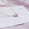 Beixi S925 Sterling Silver Heart Necklace - Cute Hollow Peach Pendant, Simple and Versatile Design.