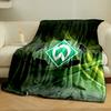 Green Geometric Logo Designed Flannel blanket for bedroom, living room, sofa, and nap