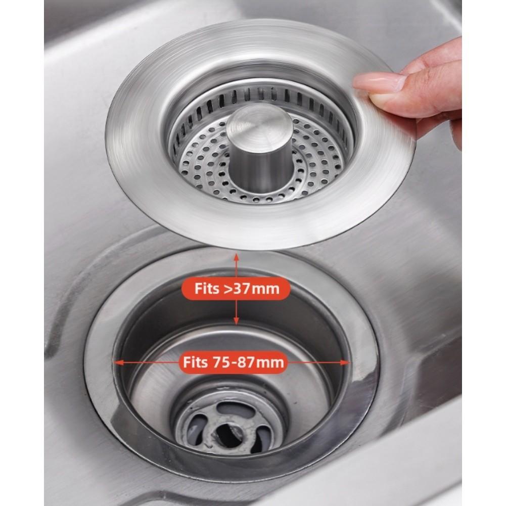 2 Pieces Upgrade Kitchen Sink Filter Sink Filter Stainless Steel Casing + Copper Core Plastic Cap For SIMPLICITY In Maintenance